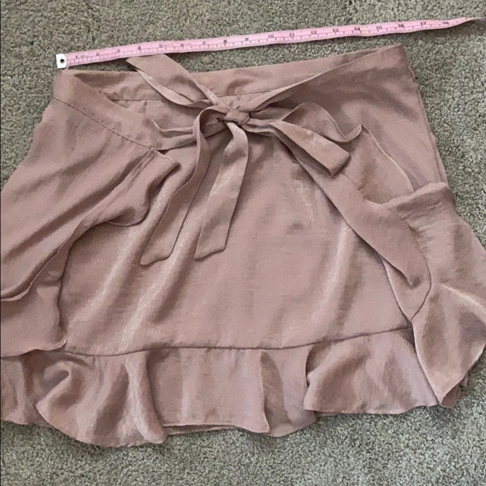 Blush tie skirt